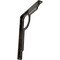Ekena Millwork Maria Wrought Iron Bracket, (Single center brace), Antiqued Warm Silver 1 1/2"W x 10"D x 12"H BKTM01X10X12SMAAWS - alternate 1